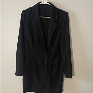 SHEIN Double Breasted Black Blazer Size Medium